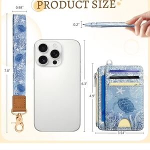 Blue Sea Turtle Phone Wallet Case